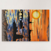 Sea Sunrise Puzzle Niederlande Landschaft (Horizontal)
