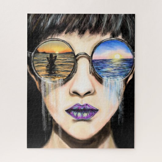 Sea Sunrise - Sunset Emotion Jigsaw Puzzle (Vertikal)