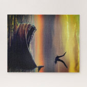 Sea Sunset Boat Puzzle (Horizontal)