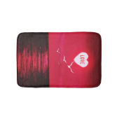 Sea Sunset Heart Liebe Text Bath Mat Badematte (Vorderseite)
