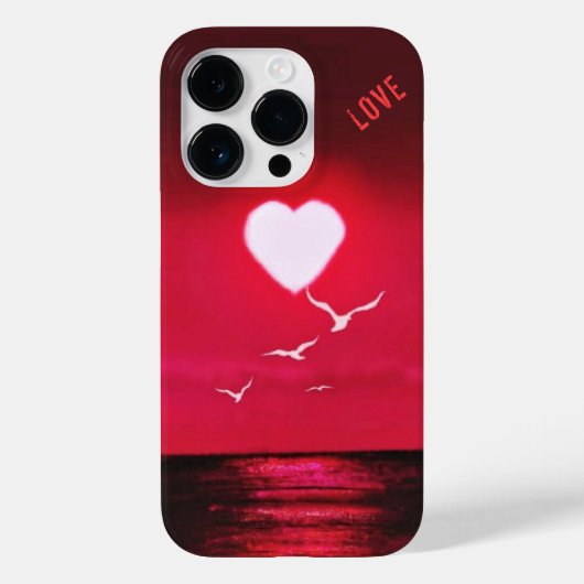 Sea Sunset iPhone Case Liebe Romantic Red (Rückseite)