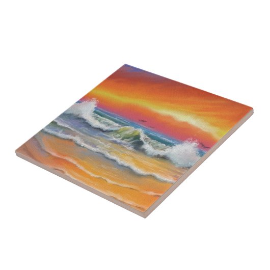 Sea Sunset Keramik Tile Abstract Design Fliese (Seite)