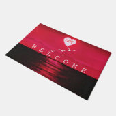 Sea Sunset Liebe Doormat - Willkommen Fußmatte (Schrägansicht)