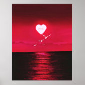 Sea Sunset Liebe Poster Romantic - Ihr Textname (Vorne)