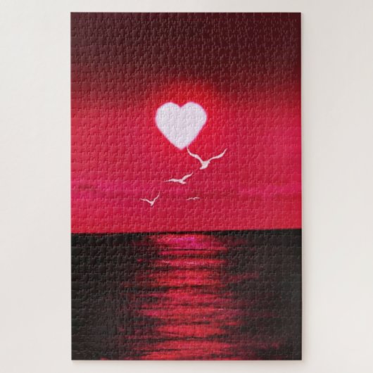 Sea Sunset Liebe Puzzle Romantik - Malerei (Vertikal)