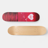 Sea Sunset Liebe Skateboard Romantisches Schwarzes (Horizontal)