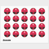 Sea Sunset Liebe Sticker - Romantisches Herz - Rot (Blatt)