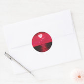 Sea Sunset Liebe Sticker - Romantisches Herz - Rot (Umschlag)