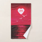 Sea Sunset Red Bath Handtuch Set Liebe Lucca (Handtuch)
