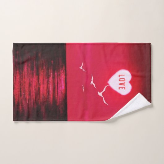 Sea Sunset Red Bath Handtuch Set Liebe Lucca (Handtuch)