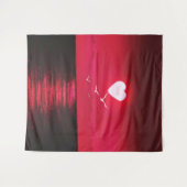 Sea Sunset Tapesta Liebe Romantische Herzsonne Wandteppich (Vorderseite (Horizontal))