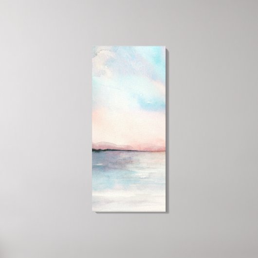 Sea Sunset Triptych - Pastellfarben Leinwanddruck (Vorderseite)