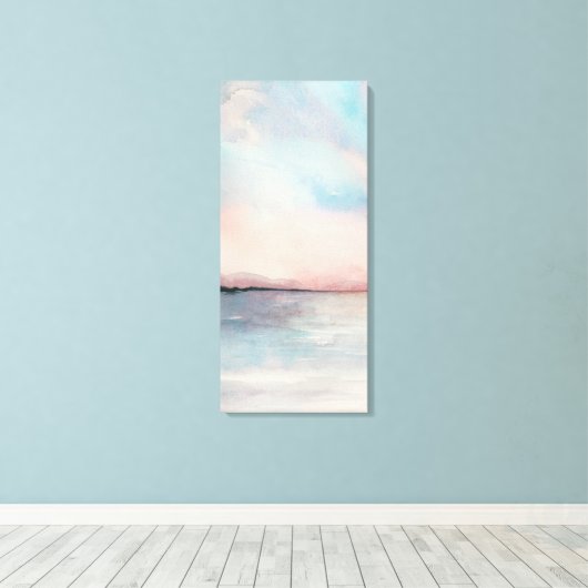 Sea Sunset Triptych - Pastellfarben Leinwanddruck (Insitu (Holzboden))