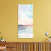 Sea Sunset Triptych - Pastellfarben Leinwanddruck (Insitu (Wohnzimmer))