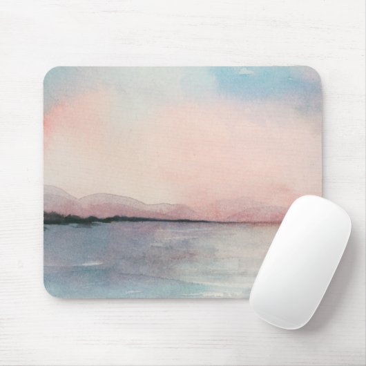 Sea Sunset Triptych - Pastellfarben Mousepad (Mit Mouse)