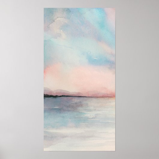 Sea Sunset Triptych - Pastellfarben Poster (Vorne)