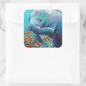 Sea Sweetheart II Quadratischer Aufkleber (Tasche)