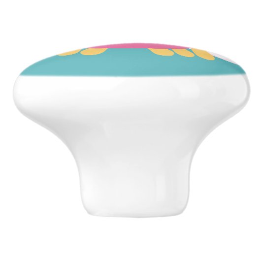 Sea Sweeties Crab Kinderzimmer Drawer Pull Knoblau Keramikknauf (Seitenansicht)