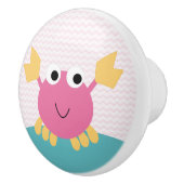 Sea Sweeties Crab Kinderzimmer Drawer Pull Knoblau Keramikknauf (Rechts)