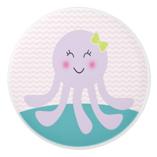 Sea Sweeties Octopus Kinderzimmer Drawer Pull Knob Keramikknauf