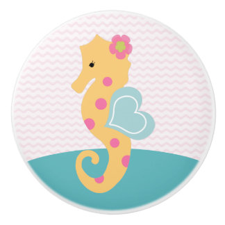 Sea Sweeties Seepferd Kinderzimmer Schublade Pull Keramikknauf