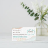 Sea Swirl Beach Watercolor Business Card Visitenkarte (Stehend Vorderseite)