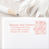 Sea Swirl Koral schlank Hochzeitstitel Antwort (Insitu)