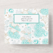 Sea the Liebe Beach Wedding All In One Einladung (Rückseite)