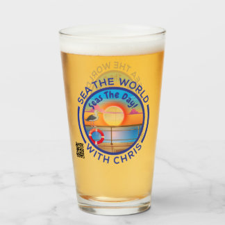 Sea the World mit Chris Beer Glass Glas