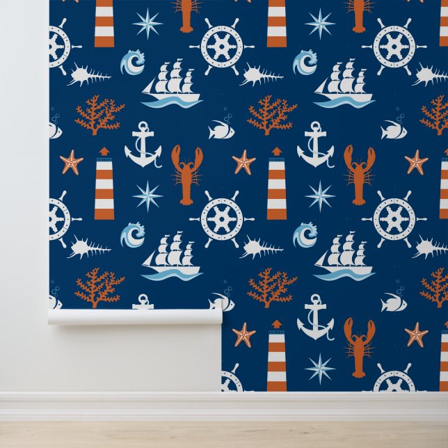 Sea Theme Muster 1 Tapete (Anwendung)