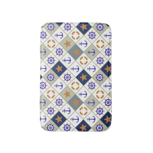 Sea Theme Muster 2 Badematte (Vorderseite Vertikal)