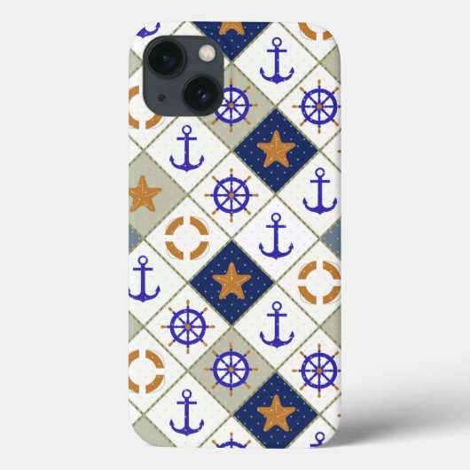 Sea Theme Muster 2 Case-Mate iPhone Hülle (Rückseite)