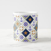 Sea Theme Muster 2 Jumbo-Tasse (Vorderseite)