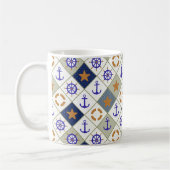 Sea Theme Muster 2 Kaffeetasse (Links)