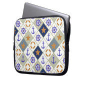 Sea Theme Muster 2 Laptopschutzhülle (Vorderseite Links)