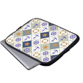 Sea Theme Muster 2 Laptopschutzhülle (Vorne Knopf)