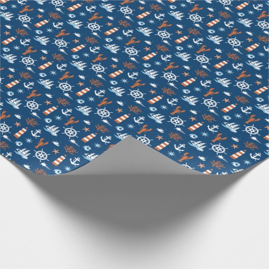 Sea Theme Pattern Geschenkpapier (Ecke)