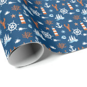 Sea Theme Pattern Geschenkpapier (Rolleneckpunkt)