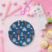 Sea Theme Pattern Pappteller (Party)