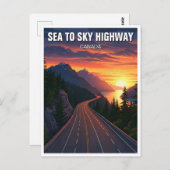 Sea to Sky Highway Vancouver Canada Sunset Travel Postkarte (Vorne/Hinten)