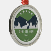 Sea to Sky Train British Columbia Ornament Aus Metall (Rechts)