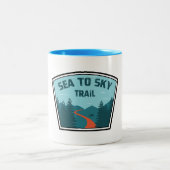 Sea to Sky Train British Columbia Zweifarbige Tasse (Mittel)