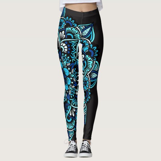 Sea Toned Mandala Leggings (Vorderseite)