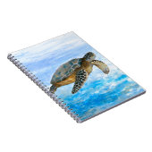 Sea Turtle 1 blaues Wasser Notizblock (Rechte Seite)