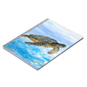 Sea Turtle 1 blaues Wasser Notizblock (Linke Seite)
