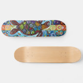 Sea Turtle - Aborigine Style - Skateboard Deck (Horizontal)