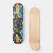Sea Turtle - Aborigine Style - Skateboard Deck (Vorderseite)