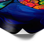 Sea Turtle Abstract Earth Day Ocean Beach Nature Poster (Ecke)