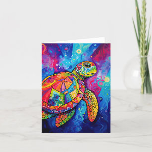 Sea Turtle Abstrakt Earth Day Ocean Beach Nature Karte