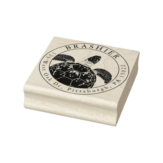 Sea Turtle Address Briefmarke Gummistempel (Stempel)